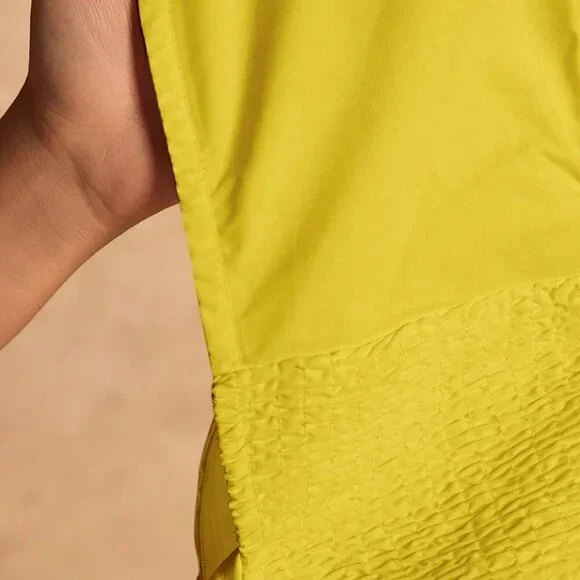 Yellow Elegant Women's Vacation One-Shoulder Chest Knot design crop top & pants